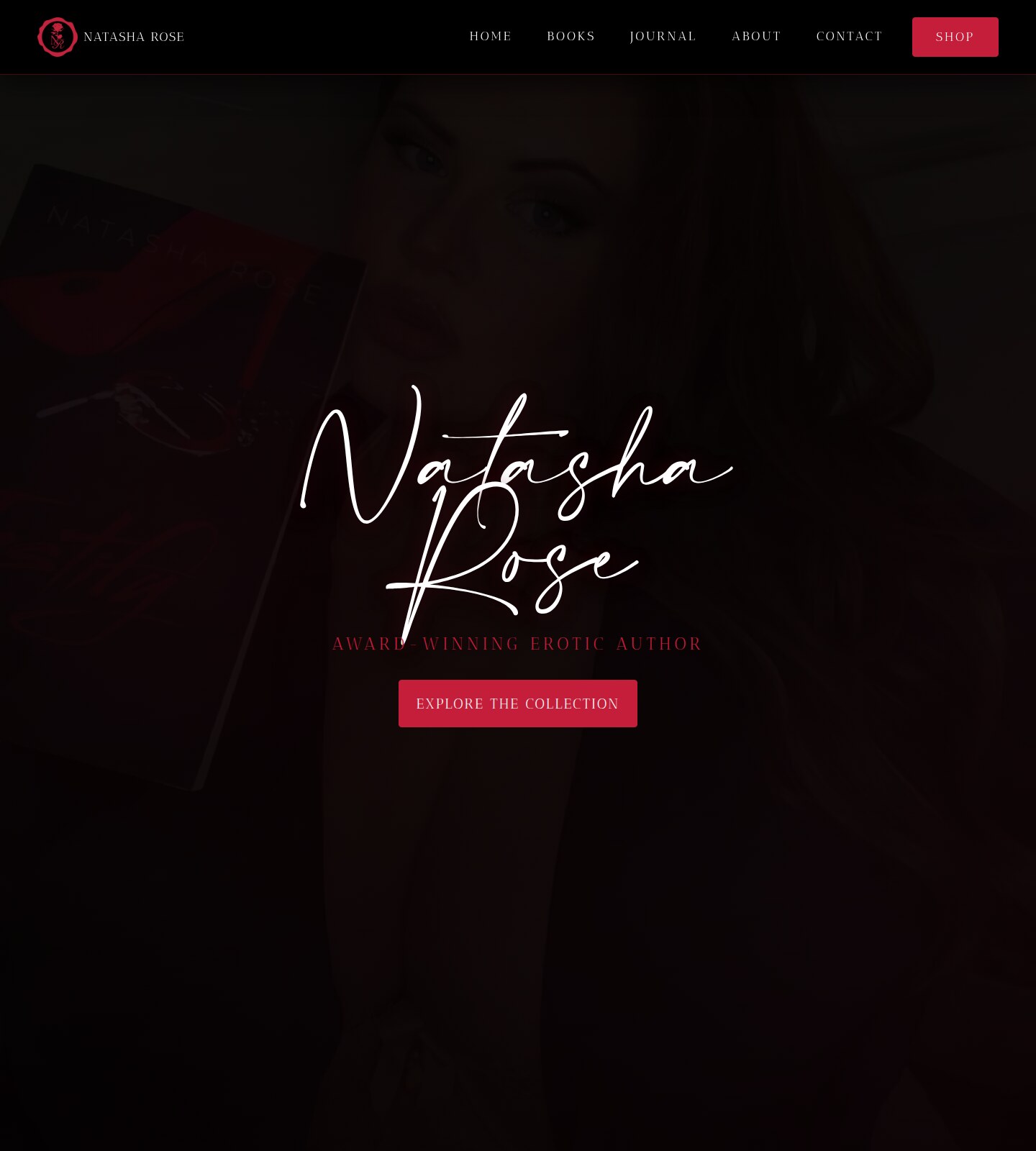 Natasha Rose website homepage